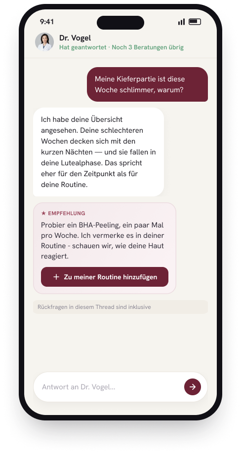 Lunara Expert:innen — Hautexpert:innen und Ernährungsberater:innen mit Zugriff auf deine vollständigen Daten